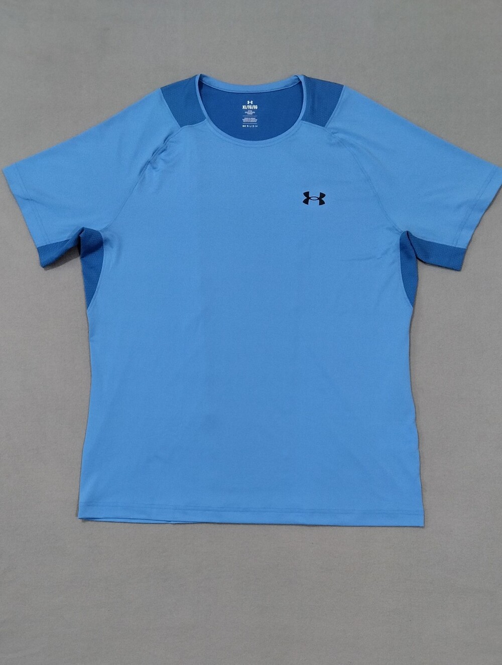 Under Armour UA Rush Vent Elite SS Fitted Lightweight Breathable T-shirt Blue XL
